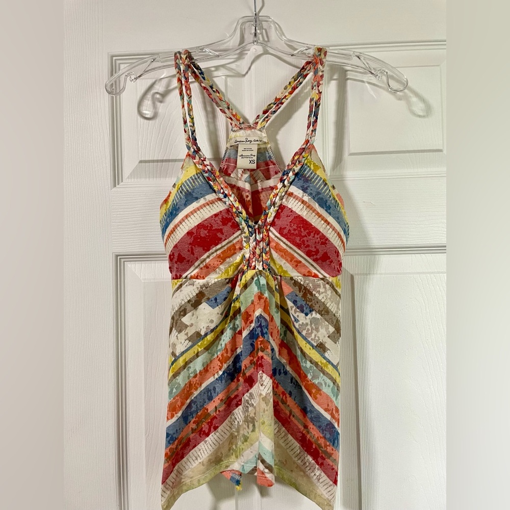 American Rag Multicolor Striped Halter Top - Picture 5 of 6